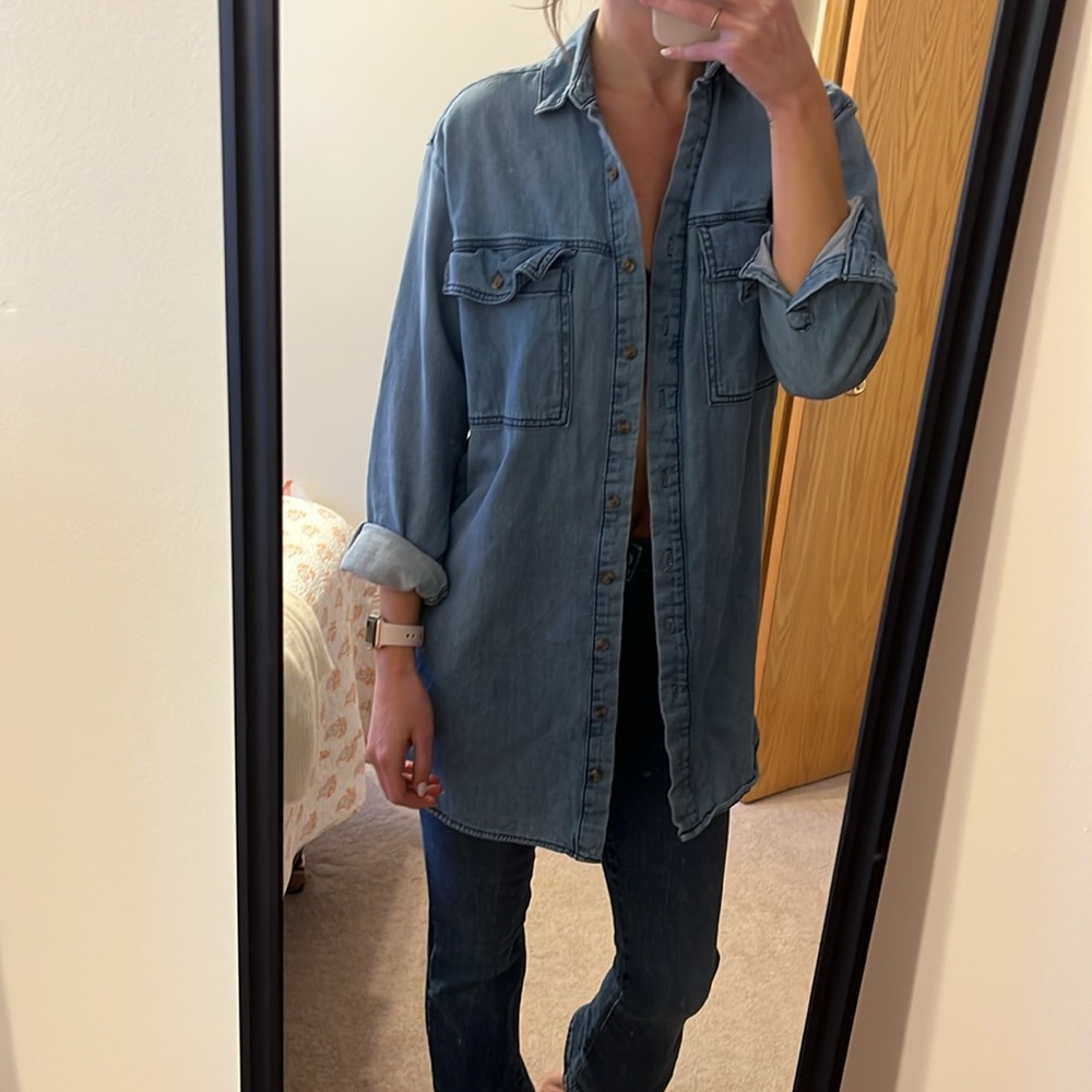 Universal Thread | Long Denim Button Down Shirt